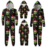 WEANT_XMAS Clearance! WEANT Grinch Family Christmas Pjs Matching Sets Women Men Xmas Matching Pajamas for Adults Kids Holiday Xmas Sleepwear Set, Kids: 2 Years #002Mb