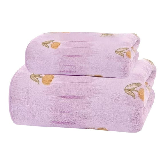 Clearance WOAHU Bath towel,Beach towel,Coral Velvet Towel Three Piece Set: A Luxurious And Soft Absorbent Souvenir A Warm And Thoughtful Choice