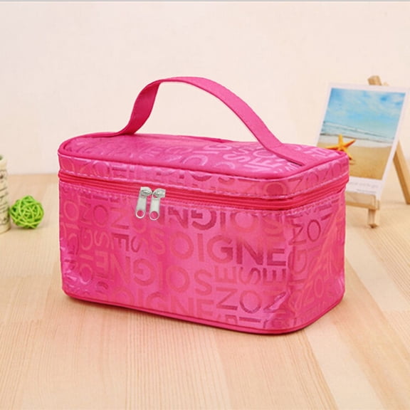 Clearance WOAHU Makeup bag,Travel portable toiletry bag for storage,Letter Cosmetic Bag Fashion Square Travel Portable Storage Wash Bag