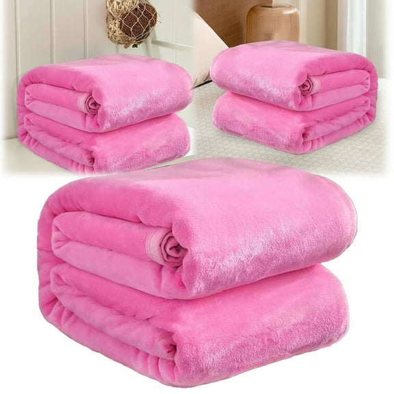Clearance! WOCACHI Blanket Flannel Queen Blanket Luxurious and Comfortable Microfiber Plush Blanket