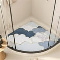 Clearance! WOCACHI Corner Shower Mat Non Slip Bath Mat PVC Loofah