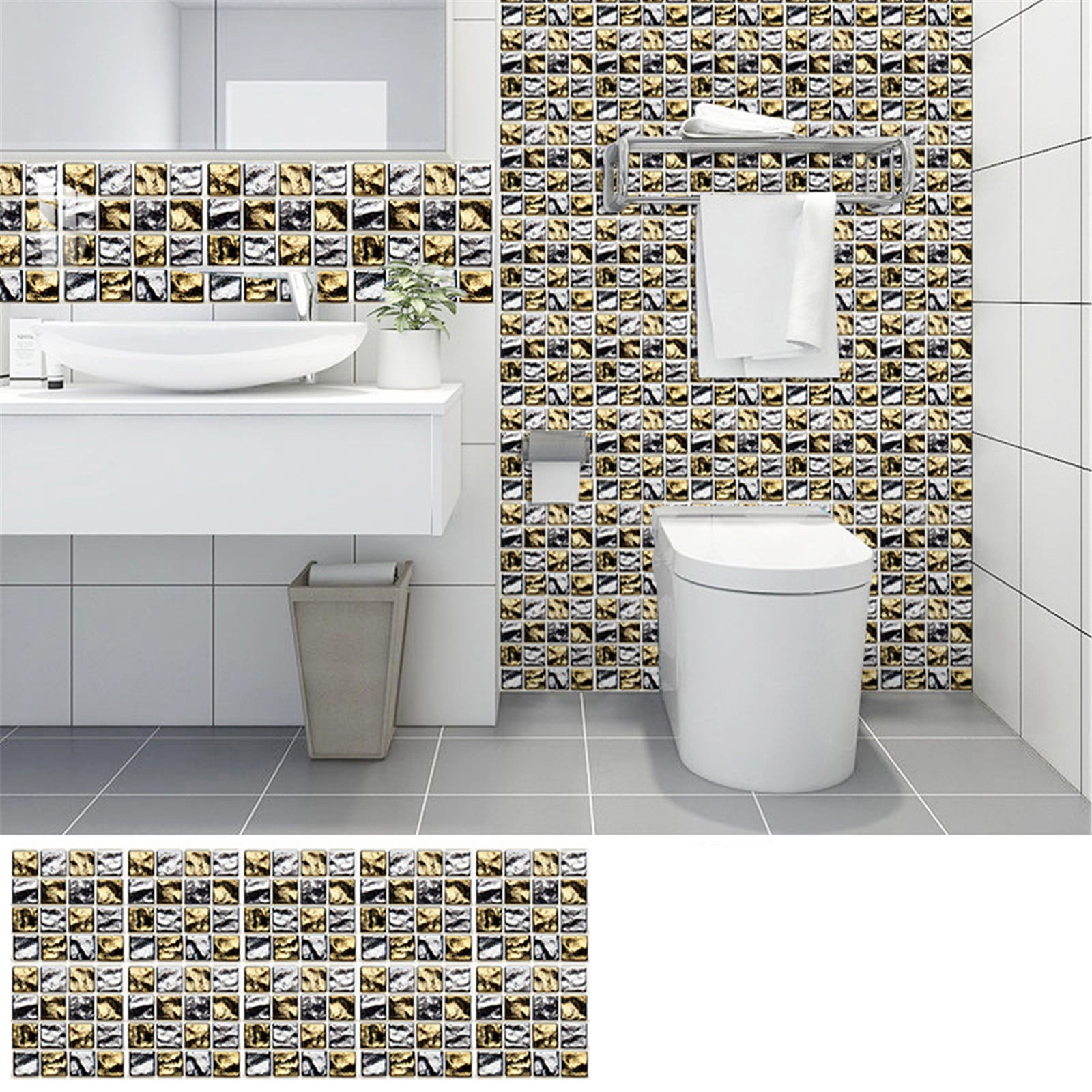 Clearance!Wall Decor,Peel And Stick Tile,10 Pieces Mosaics Tile ...