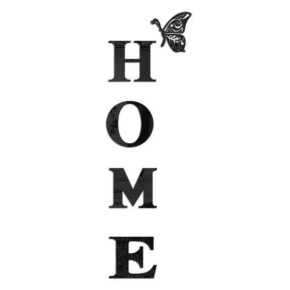 Clearance Wall stickers under $5,1 Set Wall Decor Home Letter Signs Acrylic Wall Stickers Wall Decorations For Living Room Bedroom Home Decor Wall Decals (Black 39.37" X 13.74")