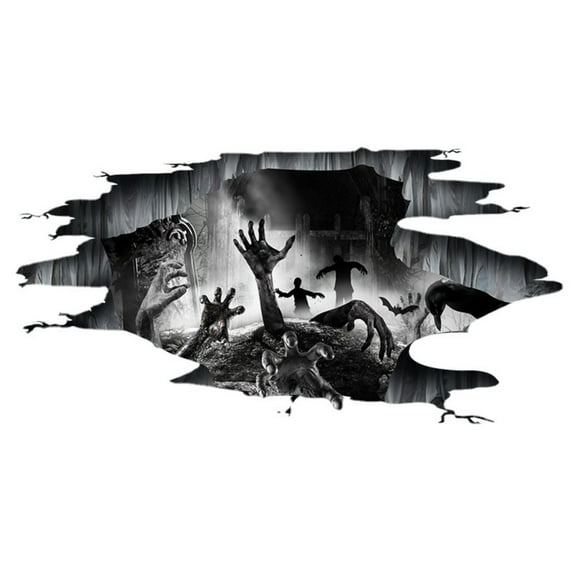 Clearance Wall stickers under $5,3D Halloween Wall Decals Halloween Wall Stickers Halloween Floor Decals Removable Scary Wall Decals Stickers Decorations For Bedroom Halloween Wall Window St