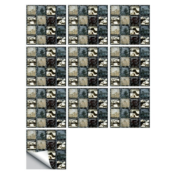 Clearance Wall stickers under $1,1Set 10pc Adhesive Tile 3D Sticker Kitchen Bathroom Wall Sticker Decoration