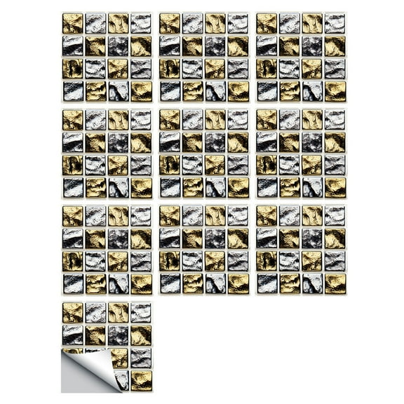 Clearance Wall stickers under $1,1Set 10pc Adhesive Tile 3D Sticker Kitchen Bathroom Wall Sticker Decoration