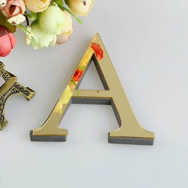 Clearance Wall stickers under $1 26 Letters DIY 3D Mirror Acrylic Wall Sticker Decals Home Decor Wall Art Mural A