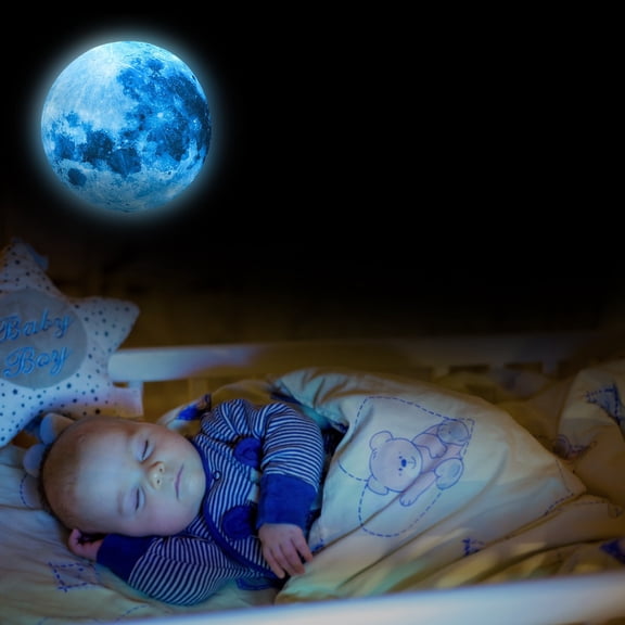 Clearance Wall stickers under $10,Glowing Luminous Moon Planet Space Wall Sticker Decal In The Dark