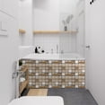 thumbnail image 1 of Clearance Wall stickers under $5,10PCS Self-adhesive Bathroom Kitchen Decor Home Wall 3D Tile Sticker, 1 of 7