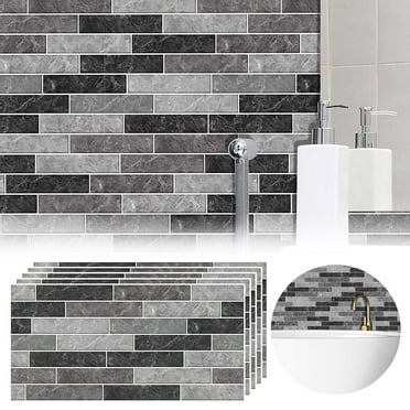 Clearance Wall stickers under $5 3D Bright Film Tile Stickers DIY Self Adhesive Wall Stickers