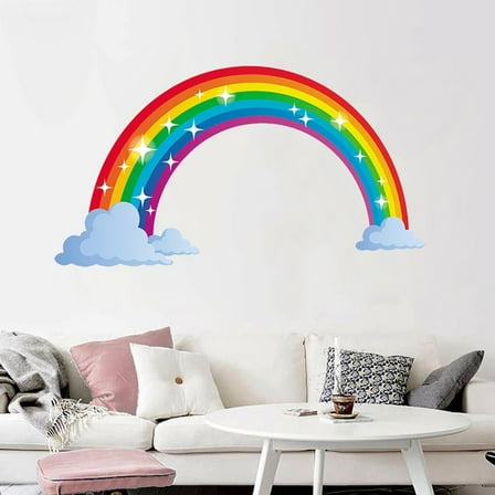 Clearance Wall stickers under $5,Bedroom Nursery Sticker Wall Wall Wall Decor Kids Home Rainbow Decor Decal Wall Sticker