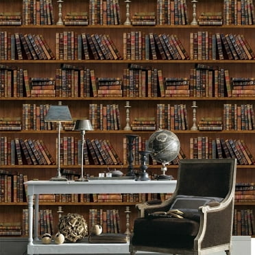 Clearance Wall stickers under $5 Bookshelf Wallpaper PVC Room Wall Sticker Decoration 3D Living Stickers Wall Sticker