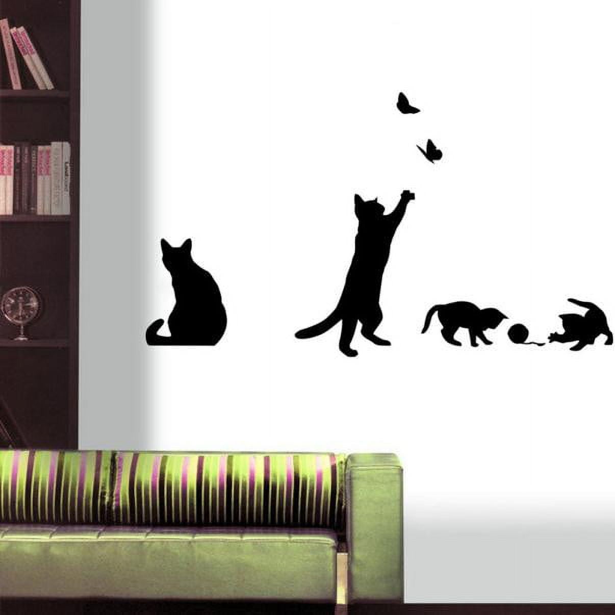 Clearance Wall stickers under 5 Cats Butterfly Wall Stickers Art