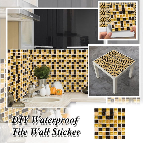 Clearance Wall stickers under $5,Sticker 3D Sticker DIY 1Set Wall 10PC Tile Self Adhesive Tile Home Decor