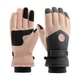thumbnail image 1 of Warm Gloves, Winter Gloves Women Men Ski Gloves Thermal Warm Windproof Rainproof Cold Proof Ski Riding Warm Gloves Perfect for Cycling Running Hiking Freezer Work And Daily Activities,, 1 of 4