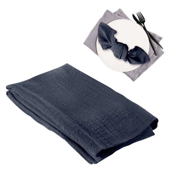 Clearance Washable Cotton Linen Napkin Set - 16x16 Inch Bamboo Cotton Dinner Napkins for Weddings, Parties, and Table Decor (Style G)