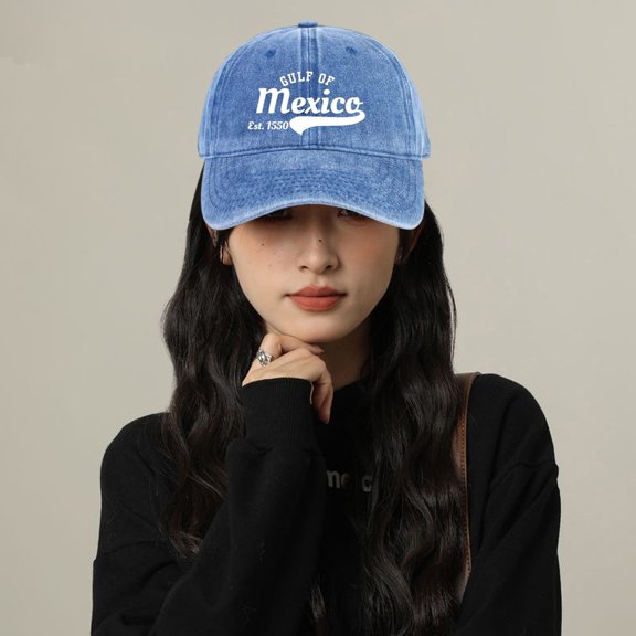 Clearance Washed Cotton Baseball Cap Of Mexico Printed Baseball Cap Tongue Adjustable Baseball Cap Washable
