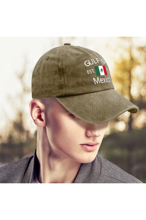 Clearance Washed Cotton Baseball Cap Of Mexico Printed Baseball Cap Tongue Adjustable Baseball Cap Washable