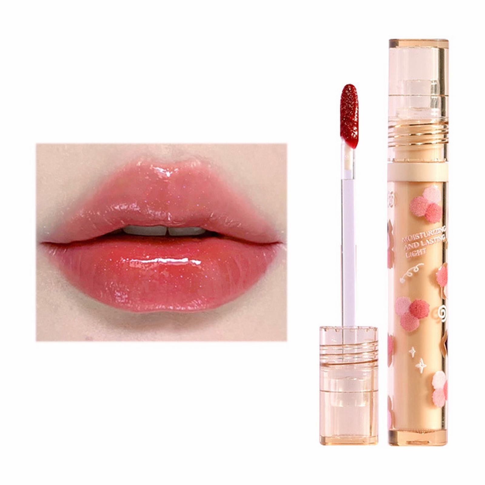 💗 Clearance！ Water Gloss Mirror Lip Glaze Full Run Does Not Fade Clear