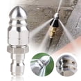 thumbnail image 1 of Clearance Water Pipe Nozzle under $5,Dredging Stainless High Pressure Nozzle, 1 of 7