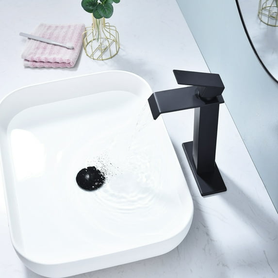 Clearance! Waterfall Spout Bathroom Faucet,Single Handle Bathroom Vanity Sink Faucet Elegant Waterfall Flowing