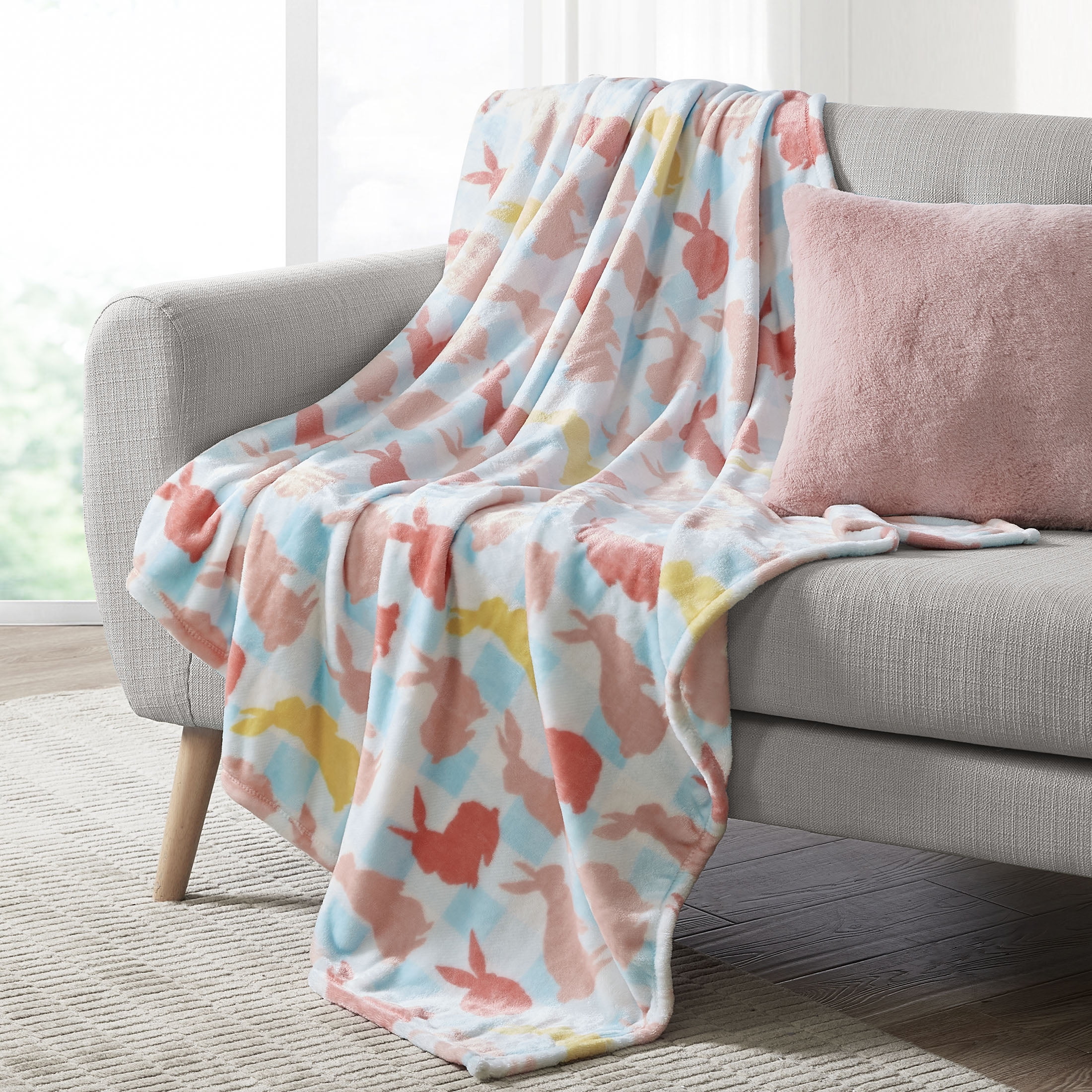 Ellie Bunny Throw   Pink   50x60 main image 0