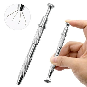 Clearance!Weaklki Piercing Ball Grabber Tool,4 Claw Jeweler's Pick Up Tool 4 Prongs Holder Diamond Claw Tweezers Chip Pick for Small Parts Pickup,Tiny Objects Ic Chips Electronic Components(Silver)