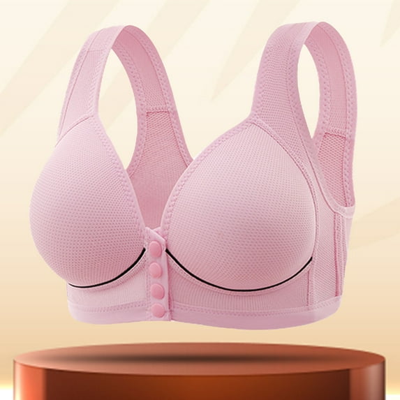 Weikingp Bras for Women Bras for Women Sports Up Bra Wireless Beauty Back Bralettes High Support Brasieres Comfort No Underwire Bras Bralettes for Women Push Up Bra Pink Xl