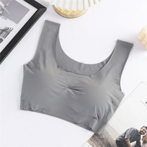 Clearance! Weikingp Bras for Women Bras for Women Thin Padded Comfort Wireless Bra Breathable Bralette for Sleep Everyday Bra Bralettes for Women Push Up Bra Gray S