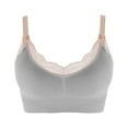 thumbnail image 1 of Clearance! Weikingp Bras for Women Plus Size Version Pregnant Before Opening Maternity Sports Pregnant Women Tube Top Wireless Breast Feeding Bra Bralettes for Women Nursing Bras Grey Xl, 1 of 2