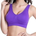 thumbnail image 1 of Weikingp Bras for Women Women Soft Compression Full Supportive High Impact Yoga Sports Bra Plus Size Fitness Bra Bralettes for Women Plus Size Purple 5Xl, 1 of 4