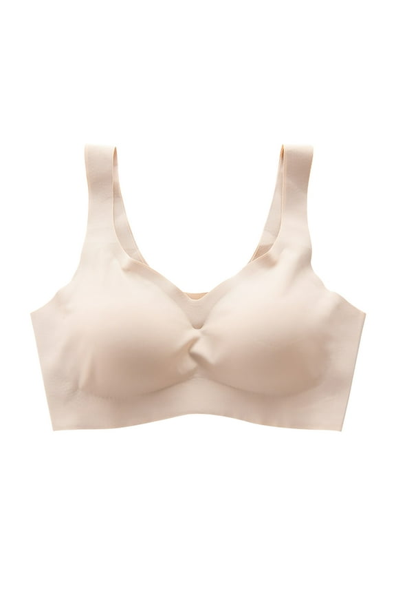 Clearance! Weikingp Bras for Women Ladies Yoga Sports Brassiere Deep V Neck Vest Bralette Wireless Bra Bralettes for Women Push Up Bra Beige Xl