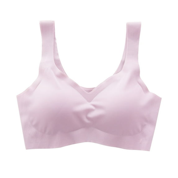 Clearance! Weikingp Bras for Women Ladies Yoga Sports Brassiere Deep V Neck Vest Bralette Wireless Bra Bralettes for Women Push Up Bra Pink M