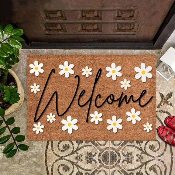 Clearance Welcome Mats for Front Door, Outdoor/Indoor, Summer Welcome Mat, Door mats Outdoor Entrance, Welcome matt Outdoor