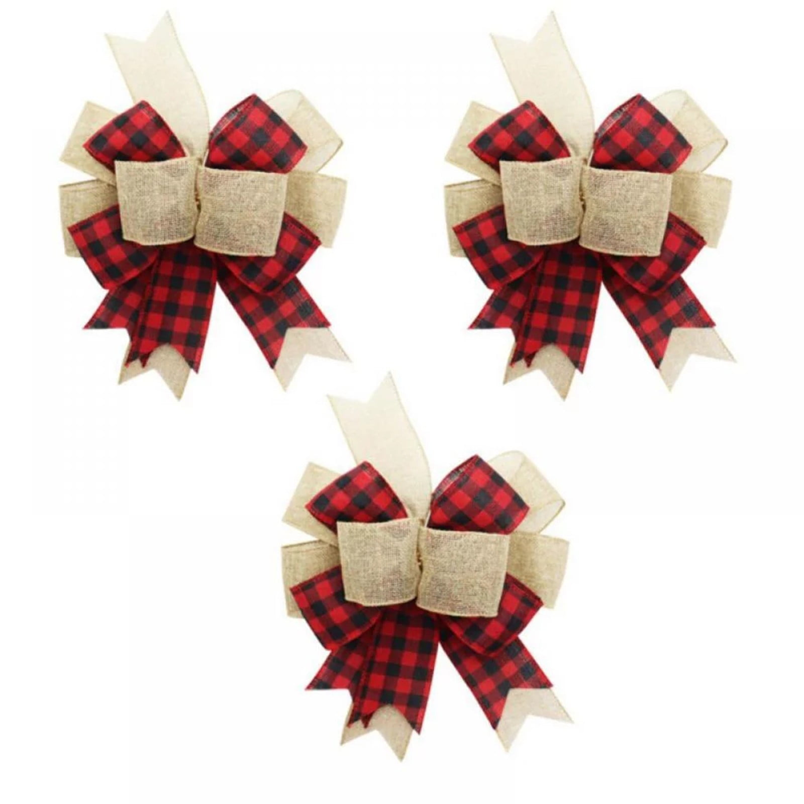 Clearance！Wendunide Hangs Christmas Tree Topper Buffalo Plaid Christmas