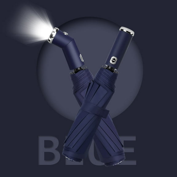 Clearance! Windproof Travel Umbrella, 42" 10 Ribs Automatic Umbrellas for Rain with Light, Portable & Compact Umbrellas for Backpack, Strong UV Protection, Folding Small Sun Umbrella for Walking