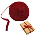 thumbnail image 1 of Clearance Wine Red Velvet Ribbon Roll, Single-Sided Soft Craft Ribbon for Gift Wrapping Bow Making Christmas DIY Decor, 1 of 5
