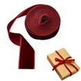 thumbnail image 1 of Clearance Wine Red Velvet Ribbon Roll, Single-Sided Soft Craft Ribbon for Gift Wrapping Bow Making Christmas DIY Decor, 1 of 5