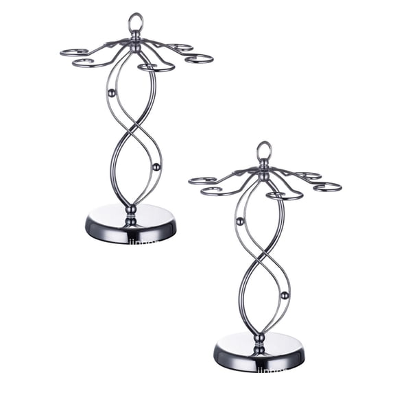 Clearance Wine & glass racks under $20 Countertop Wine Glass Holder Wine Glass Holder With 6 Hooks Countertop Freestanding Stemware Drying Rack Tabletop Glasses Display Stand For Home And Bar St