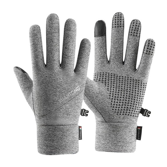 Hvmvliv Winter Gloves Men Winter Touchs Screen Warm Gloves Thickened Water-Proof Windproof Winter Golves with Thermal Soft Knit Lining Outdoor Ski Gloves Gray
