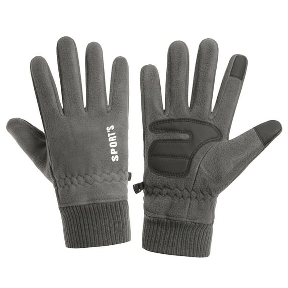 Hvmvliv Winter Gloves Winter Touchs Screen Gloves Winter Gloves for Unisex Cycling Skiing Warm Gloves with Thermal Soft Knit Lining Outdoor Windproof Gloves Sport Non-Slip Warm Gloves Gray