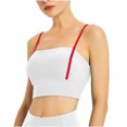 thumbnail image 1 of On Clearance Wireless Bra Xunlbb Plus Size Ladies' Ribbed Shock-absorbing Fitness Slim Shoulder Straps Beautiful Back Yoga Clothes Suspender Sports Bra(Beige,L), 1 of 5