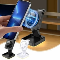 Wireless Charger, Multifunctional Foldable Wireless Charging For Android And IOS Smart Phones Watches Earphones 3-in-1 Magnetic 15W Wireless Fast Charger With LED Light