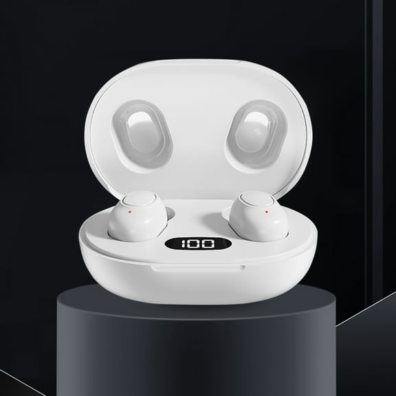 Wireless Earbuds Bluetooth Headphones, Ear Buds with Deep Bass, 40H Long Playtime, Power Display, IPX7 Waterproof in Ear Earphone with Mic for Phone Tablet Sports Workout