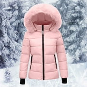 DELAYUJI Clearance! WoMen's Hooded Warm Winter Coat Quilted Thicken Puffer Jacket Winter Cotton Jacket with Hood Waist Plush Overcome Outer Coat Outdoor Skiing Snowboarding Coat
