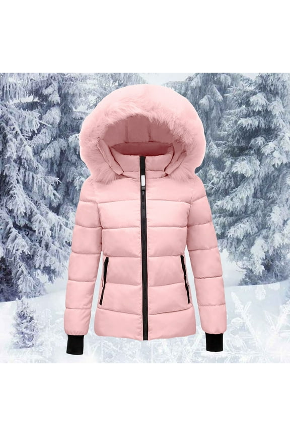 Clearance! WoMen's Hooded Warm Winter Coat Quilted Thicken Puffer Jacket Winter Cotton Jacket with Hood Waist Plush Overcome Outer Coat Outdoor Skiing Snowboarding Coat
