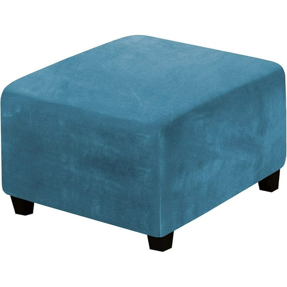 Clearance Woahu Velour Couch Cover,Sofa Cover,Square Ottoman Ottoman Slipcover Square Footstool Protector Storage Stool Ottoman Stretch with Elastic Bottom Feature Real Velvet Plush Fabric