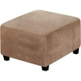 thumbnail image 1 of Clearance Woahu Velour Couch Cover,Sofa Cover,Square Ottoman Ottoman Slipcover Square Footstool Protector Storage Stool Ottoman Stretch with Elastic Bottom Feature Real Velvet Plush Fabric, 1 of 7
