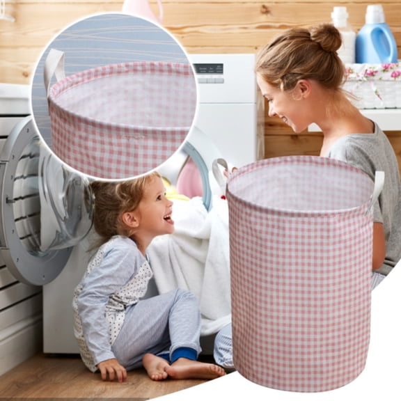 Clearance Woahu Woven Basket Tall,X Large Laundry Baske,Cotton/Linen Canvas Foldable Opening Medium Fabric Laundry Basket Holding And Arranging Laundry Bucket 35*45Cm