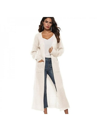 Women's Maxi Cardigan,Casual Long Sleeve Ankle-Length Flowy Open Front  Drape Lightweight Duster Irregular Hem Thin Cardigan Sweater Knitted Coat  Loose Longline Duster Coat,S-2XL Black 